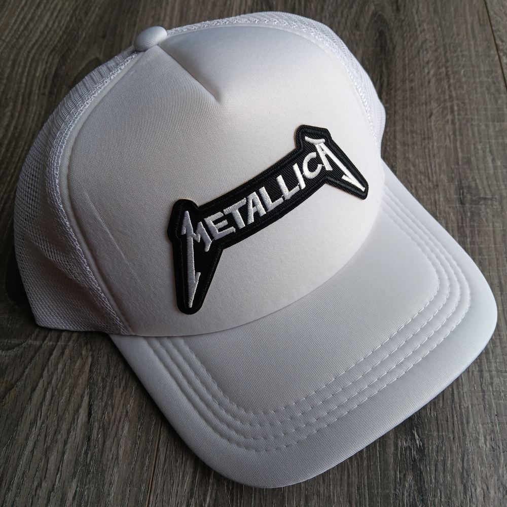 White Metallica Logo Cap